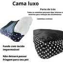 Cama Caminha Pet Cachorro Gato tamanho p,m,g confortável com zíper lavável + almofadinha