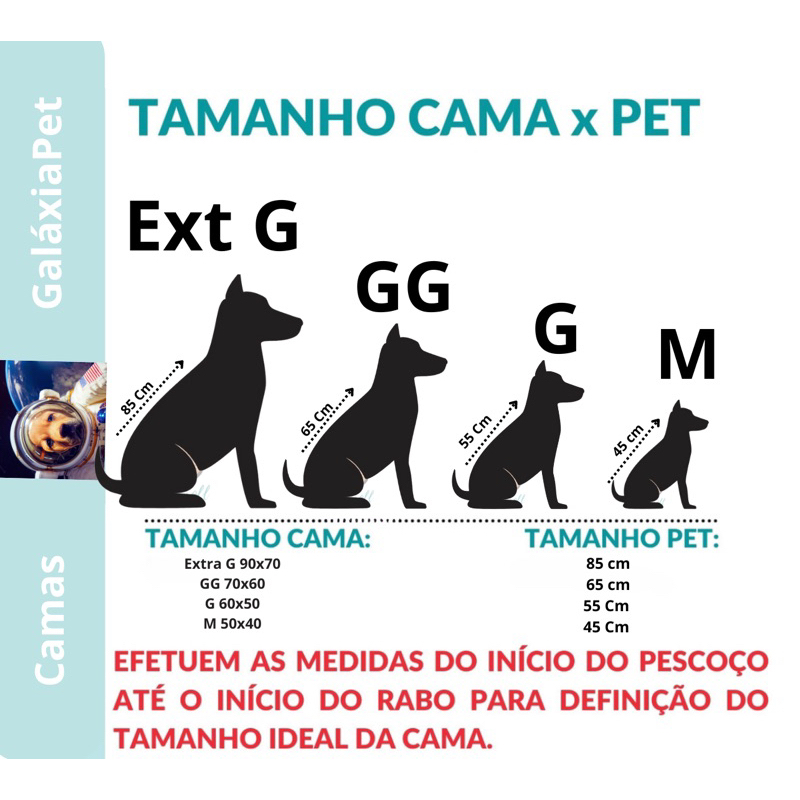 Cama Caminha Pet Cachorro Gato tamanho p,m,g confortável com zíper lavável + almofadinha