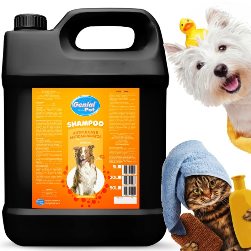 Shampoo Anti Pulgas e Carrapatos 5 Litros