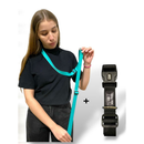 Kit Coleira Ajustável + Guia Mãos Livres 2m