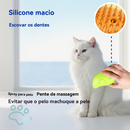 Escova para Gato a Vapor - Remove Pelos, Massageia e Cuida do Seu Pet - Escova Multifuncional para Gatos e Cachorros