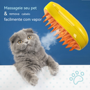 Escova para Gato a Vapor - Remove Pelos, Massageia e Cuida do Seu Pet - Escova Multifuncional para Gatos e Cachorros