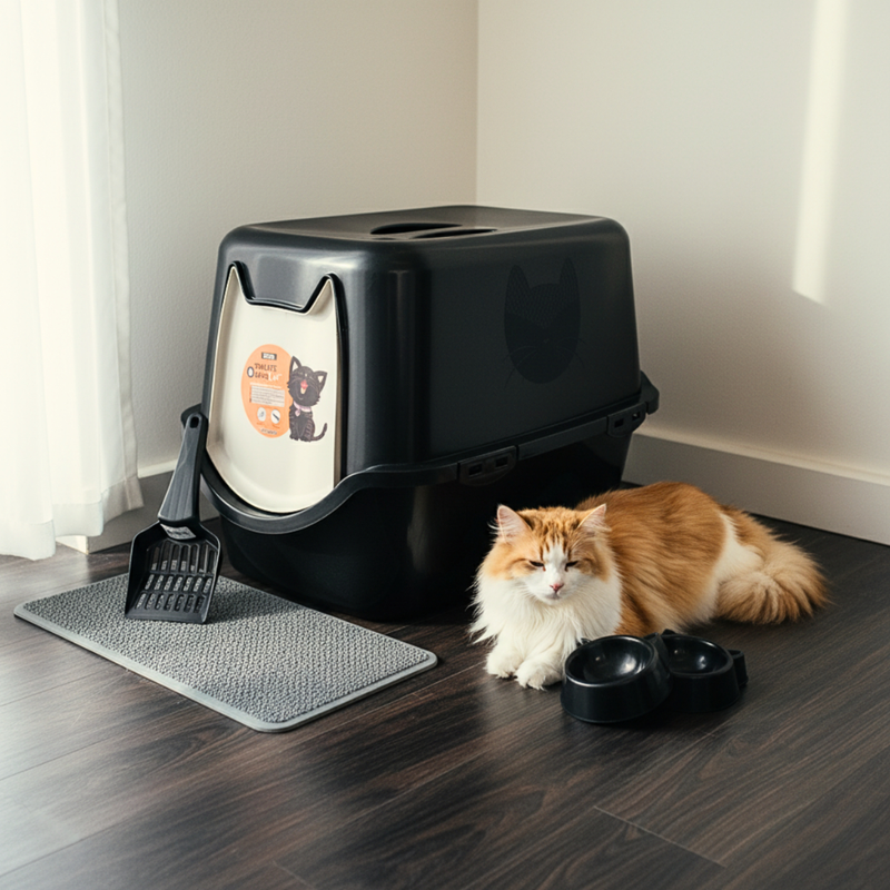 Caixa Areia Fechada Banheiro Toalete Sanitário Gato Antiodor Durapets