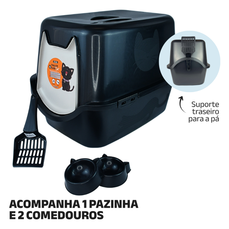 Caixa Areia Fechada Banheiro Toalete Sanitário Gato Antiodor Durapets