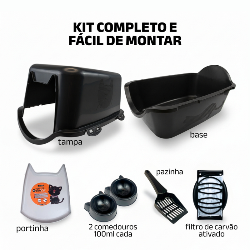 Caixa Areia Fechada Banheiro Toalete Sanitário Gato Antiodor Durapets