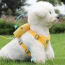 Peitoral Coleira Com Guia e Bolsa Removível Para Cachorro Pet Cães Gatos Pequeno Médio De Viagem