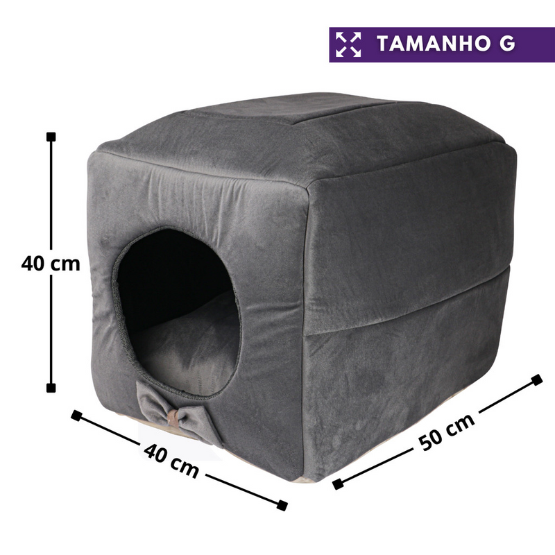 Caminha Pet Toca Iglu 3 EM 1 Cama Para Cães e Gatos Com Almofada