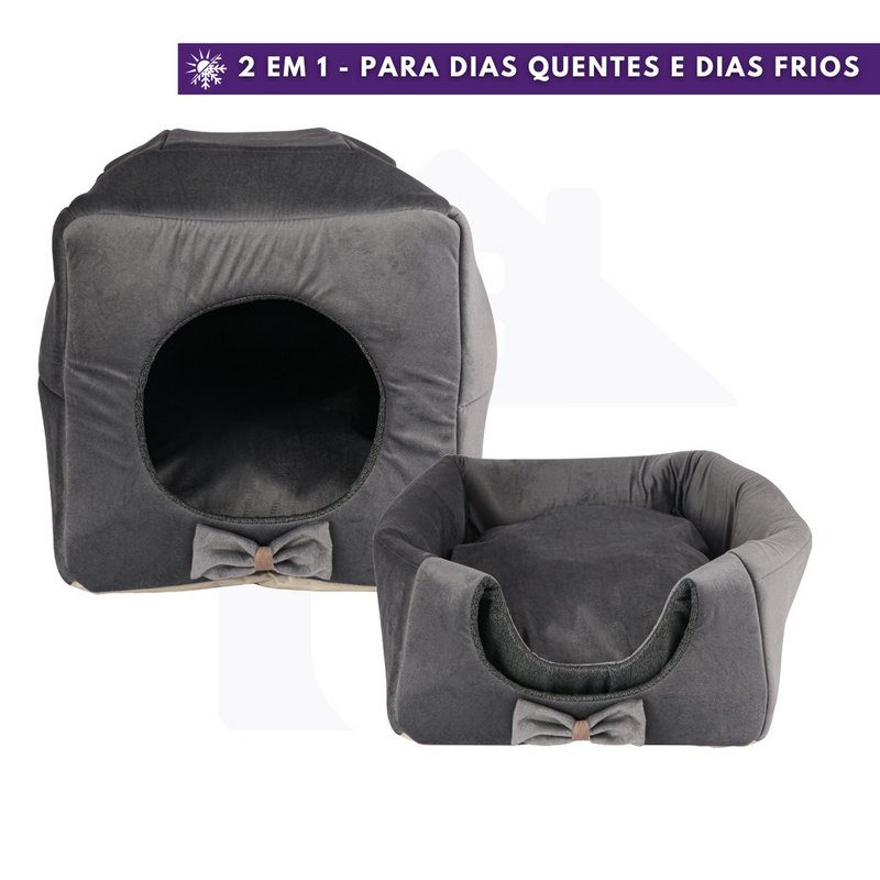 Caminha Pet Toca Iglu 3 EM 1 Cama Para Cães e Gatos Com Almofada